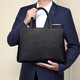 MashaLanti men's business briefcase large capacity office laptop bag simple shoulder crossbody bag birthday gift