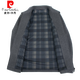 皮尔卡丹（pierre cardin）羊毛毛呢大衣外套男短款秋冬季装加厚翻领中年男士呢子夹克外套 99802灰色 170/M
