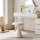 Yete Cream Style Dressing Stool Bedroom Home Dressing Stool Women's Simple Modern Small Household Space-Free Makeup Chair Cream White