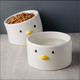 Congteng ceramic cat bowl water bowl neck cat bowl cat bowl ceramic chick crooked neck cat ceramic bowl cat bowl pottery chick flat mouth