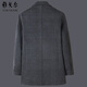 CEO high-end double-sided cashmere coat for men's mid-length removable inner liner wool wool coat gray XXS 170/size (recommended 110-125 Jin [Jin equals 0.5 kg])