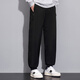 RFKU加厚加绒裤子男冬季宽松束脚裤直筒休闲裤男士潮流运动保暖棉裤 黑色-束口 3XL (160-180斤)