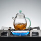 Lvchangming Kungfu glass teapot hand-held pot high temperature resistant glass pot with filter mini teapot