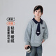 悠悠童话（YOUYOUTONGHUA）秋冬儿童加绒打底POLO衫卫衣2025男童洋气加厚内搭中大童 灰色 160 76