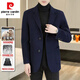 Pierre Cardin [fondo de groseza] 100% de lana Tweed de doble lana Cazón de lana de lana de lana Men's Short Autumn Winter Style Black [5821-100 lana] 170/84a [M-120Jin [Jin iguala 0.5 kg]]