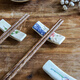 Retro chopstick holder inside and outside the house, multi-purpose ceramic chopstick holder, household Japanese-style table spoon, public chopsticks spoon holder, hotel commercial chopstick pillow, family pack, 4 pieces of Liuli style