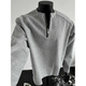 Katuchi Black Half Zipper Sweatshirt Men's Autumn American High Street Long Sleeve T-shirt Pissy Cleanfit Fashionable Brand Willow Tapping Top Black XL [Suggested 120-140Jin [Jin equals 0.5 kg]]