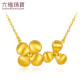 Liufu Jewelry Light and Shadow Gold Gold Gold Gold Gold Flores y collar de oro Brocade Cabila a precios 0113333UA 6.71 gramos (incluido el costo de mano de obra 1,047 yuan)