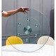 Zhuobo dining table turntable tempered glass turntable round table large base desktop rotating table BZP2 six auxiliary wheels 88cm