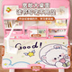 Kinderspeicher Kinderstudienschreibtisch und Stuhl Set Kinderschreibtisch und Stuhl Set für Primary- und Sekundarschüler. Schüler der Schüler und Stuhl Set für das Heben von Kinderschreibern Pink Bear-80cm-Lesen + Korrektor