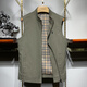 St. Mark Paul Vest Vest Spring y Autumn New Fashion Stand Collar Collar Horse Clip Etiqueta de caballos Borded Vest Borded Vest Chaqueta para hombres Blue oscuro 175/L