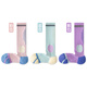 Beiyu fitness sports socks, professional running, skipping rope and gymnastics, long-tube micro-pressure badminton, Pilates, yoga, mesh calf socks, 3 pairs - pink + blue + purple, one size fits all