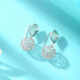 Yuan Shengfu's new PT950 high-quality hollow ball platinum earrings hanging genuine fashionable and versatile platinum earrings ear hooks 5.40g
