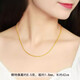 Peso Bird Necklace Women's 9999 Foot Sand Gold Twist Necklace Simple Gold Necklace Pure Gold Solid Chain Rope Chain Clavicle Chain 6g 45cm Twist Necklace Female Lao Fengxiang's Same Style