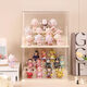 Haofanjie Blind Box Display Box Figure Transparent Display Cabinet Bubble Mart Storage Box Acrylic Display Rack Storage Figure Cabinet Cream Large/Three Layers 1