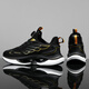2025 new sports shoes men's autumn and winter shoes rotating button running shoes ultra light shock-absorbing and breathable shoes men 9888-Black Gold [upgraded version] 43