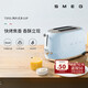 SMEG Retro Toaster Multifunctional Toaster Home Breakfast Artifact Mid-Autumn Birthday Gift Red (Two-piece)