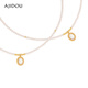 AJIDOU Ajidou Necklace for Women Elegant Retro Shell Pendant Pearl Clavicle Chain Necklace Versatile Birthday Gift for Girlfriend