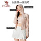 骆驼（CAMEL）户外防晒衣春夏凉感upf50原纱湿态防晒服 724BZ00009，萱草白，女 均码 L