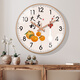 Peng Innovation Reloj China Reloj Sala de estar Todo es buena fortuna en casa Silencioso con calendario Simple Modern Electronic Rechnear Wall A673 Gold [Movimiento silencioso] Rala de estar de 16 pulgadas (diámetro 40 cm) Más atmosférico