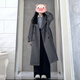 GARNUO灰色风衣外套女中长款2025早春秋新款韩系小个子高级感英伦风大衣 灰色 M【111-130斤】