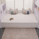 Buxun high-end solid color Chenille tatami bed cover three-piece set non-slip large kang cover single kang cover single kang cover all seasons XK677 [chenille jacquard bed cover] 390*200cm+40cm hem