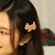 AGATHA/瑷嘉莎 皮革元气小狗发夹头饰女【生日礼物】送女友高端发卡 摩卡棕小号