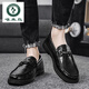 Spechtlederschuhe für Männer im Geschäft Formale Faulenzschuhe für Männer im Sommer atmungsaktiv 2024 Neue Stil fahren Männerschuhe Schwarz (882) 39