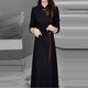 Mapping Hong Kong's big brand light luxury women's clothing autumn and winter new thickened long-sleeved dress Chinese style temperament improved cheongsam skirt black plus velvet ready for return and exchange XL recommended 111-120Jin Jin equals 0.5 kg