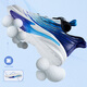 Hongxing Erke (ERKE) children's shoes autumn new sports shoes children's unisex knob buckle cushioning running shoes microcrystalline white/pool blue 36