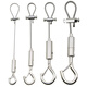Shantou Lincun 1-4mm 304 stainless steel wire rope sling self-locking buckle hanging code hanging device adjustable hook billboard line 1.5MM thick-0.5 meter long lock + safety hook
