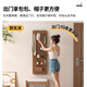 Chuxitang solid wood contact lens push-pull and close the hidden full-body mirror wall can cover the wall-mounted hole board fitting mirror [package installation] walnut color width 40X height 150cm