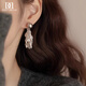 DAISY DREAM 925 Silver Needle Long Feather Pearl Earrings for Women 2025 New Hot Style Earrings Light Luxurious High-end Ear Jewelry 925 Silver Needle Tassel Feather Pearl Earrings