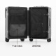 Lusidi Lusidi front open cover suitcase for women 2025 new aluminum frame multi-function boarding trolley box for men and women gun color 20 inches [5:5 points]