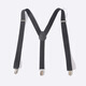 Lugeli Men's Suspender Clip Adult Pants Suspenders Suspenders Suit Shirt Suspenders Men's and Women's Fat Elastic Shoulder Strap Suspender Clip [Black]
