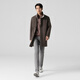 VICUTU Men's Fashionable Stand Collar Business Casual Wool Wool Coat VRS22341689 Brown 180/96A