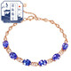 Qiaoyu collectible tanzanite bracelet 18k rose gold inlaid gemstone bracelet natural 5A blue gemstone bracelet