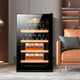 CIGARLOONG 65C cigar cabinet, temperature controlled, moisturizing, energy-saving, silent, electronic dual-core, dual-core refrigeration, smart, small household, pure-cured cedar wood, naked cigar, red wine and tea cabinet, merbau wood red wine cigar 70L