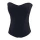 Body-shaping fishbone breast-wrapped women's vest, sexy high-waisted, slim-fitting European and American fashion, with built-in breast pads, anti-slip strips, tube top bra, black XS