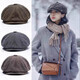贝雷帽男女英伦时尚百搭复古报童八角帽春秋潮鸭舌帽画家 浅灰色（男女同款） M