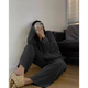Duoxian Duoxuan koreanischer Stil S-Sensing-Baumwollgarn-Pyjamas für Frauen im Frühling und Herbstfarbe Langarmhosen Casual Lose Home Clothing Set #D-9214T Modell M 75-98jin [Jin gleich 0,5 kg]