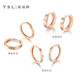 Xie Ruilin (TSL) 18K gold earrings for women, simple and casual geometric earrings pair BE661-BE663 BE662-two-color car flower pricing category