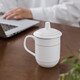 Tao Xianghui tea cup office ceramic cup conference cup with lid business meeting meeting cup water cup 350ml