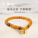 Potala Palace Beeswax Agarwood Bracelet Single Circle Beads for Men and Women 925 Silver Wooden Transfer Bead Bracelet as a Birthday Gift for Girlfriend