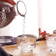 All-purpose Japanese-style glass wine set and wind hammer pattern one pot and four cups household sake pot, white wine cup, wine cup and wine divider