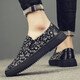 Dick Lane Dick Renne Marke Leinwandschuhe Herren 2025 Sommer Neue faule Schuhe atmungsaktive Slebende Herren alte Peking -Stoffschuhe Freizeitbrettschuhe Schwarz 40
