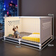 HKML dog cage small dog with toilet separate dog villa indoor dog kennel one room one living room one bathroom Bichon Frize puppy cage 70*45*41 special dog cage for small dogs