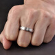 Kaibaolou Pt950 platinum couple ring, men and women turning ring, platinum ring, screw pattern couple ring, free engraving