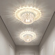 Moko Crystal Corridor Aisle Light Net Red Ceiling Light Entry Porch Light Surface-mounted Downlight Open Hole Embedded Balcony Light Large_LED 14W Three Color Light + White Light Concealed Model - The ceiling needs to have a hole of 5-10 cm
