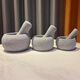 Meikejie household stone mortar, garlic mortar, medicine mortar, natural bluestone garlic masher, garlic press, garlic jar, supplementary food grinding stone, matte 03, enlarged 15*15*8.5 set